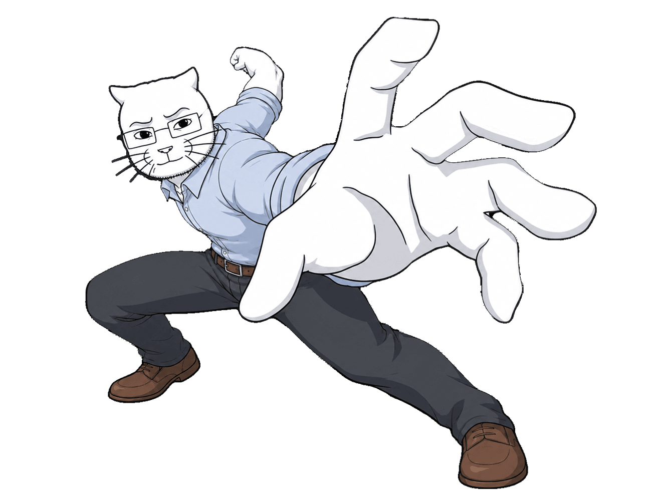 Catjak seated with the token contract details